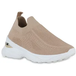 Damen Slip Ons in Khaki