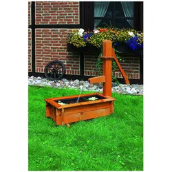 Promadino Holztrog eckig 70cm als Wasserspiel Solar