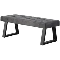 B&D home Sitzbank Anthrazit, 3-Sitzer, 140x48x48 cm, Esszimmer, Bänke,