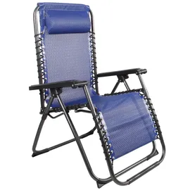 INDA-EXCLUSIV Relaxsessel schwarz/Blau Jacuard-DRC1004-blau