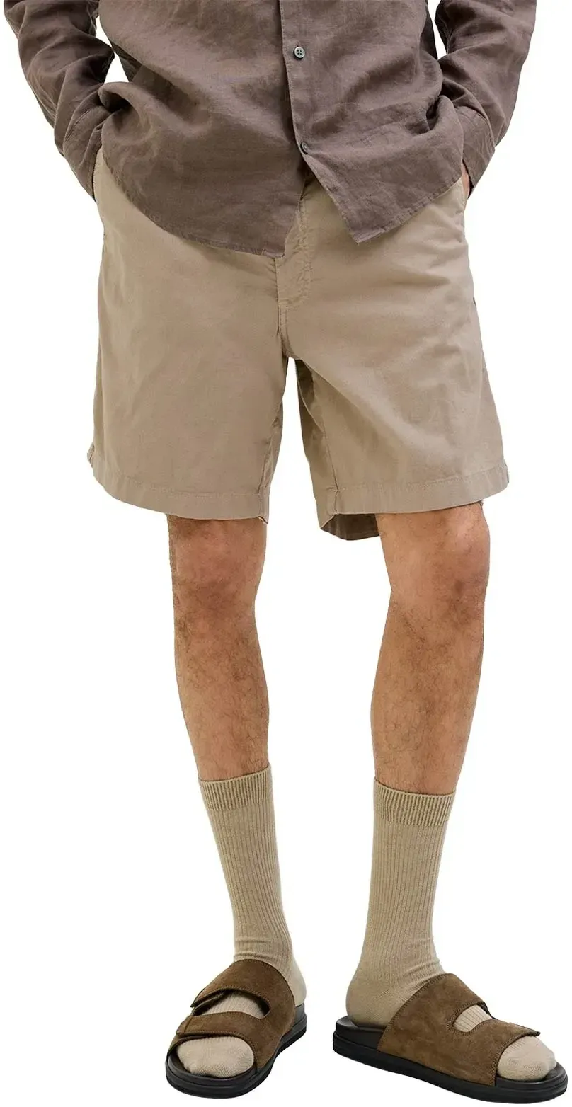 Jack & Jones Shorts Jaiden in Hellbraun mit Leinen-XS