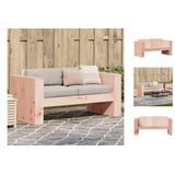 vidaXL Gartensofa 2-Sitzer 134x60x62 cm Massivholz Douglasie