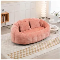 LuxusKollektion Schlafsofa Schlafsofa Sitzsack Chenille Stoff 2 Rosa 145 × 95 × 63 cm (L × P × H) rosa
