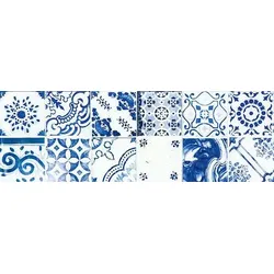 Rako Majolika Dekor blau 20x60 cm glanz WARVE146.1