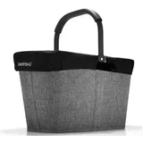 REISENTHEL® Einkaufskorb carrybag + cover Einkaufskorb und Abdeckung Twist silver und schwarz, Einkaufskorb Picknickkorb inklusive Abdeckung rot