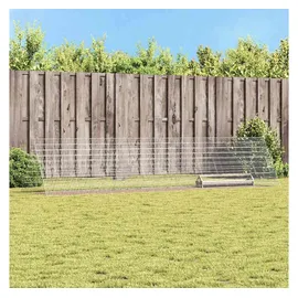 vidaXL Hühnerkäfig Silber 430 x 100 x 85 cm Verzinkter Stahl