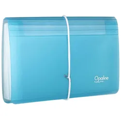 oxybag Fächermappe DL 13 Fächer OPALINE blau