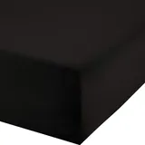 Erwin Müller Spannbettlaken Baumwolle-Jersey-Elasthan 120 x 200 - 130 x 220 cm schwarz