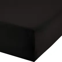 Erwin Müller Spannbettlaken Baumwolle-Jersey-Elasthan 120 x 200 - 130 x 220 cm schwarz