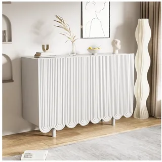 autolock Sideboard Sideboard, tropfenförmiges Sideboard weiß