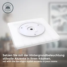 B.K.Licht LED Panel 29,3x29,3 cm - 18W, 2400lm, dimmbar, flach, backlight, neutralweiß, weiß