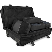 normani Reisetasche mit Rollen Reisetrolley inklusive 5 Kleidertaschen Farbe Schwarz Größe 125 Liter