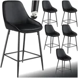 Tectake Thekenstuhl Siera 49 x 54 x 100 cm Schwarz