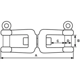 Pösamo Wirbelschäkel (SB) A4, 8,0mm a 1 Stk.