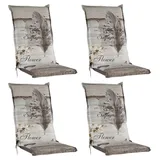 GO-DE Hochlehner Auflage 120 x 50 cm beige 4-tlg.