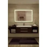 infranomic LED-Line Spiegel mit Alu-Rand 10 mm, 900W, 1400x600 mm, Titan (GHE-S-M10-146-LED)