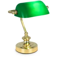 Bmf-versand BANKERLAMPE GRÜN MESSING SCHREIBTISCHLEUCHTE TISCHLAMPE 159465421