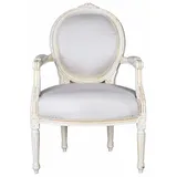 Esszimmerstuhl  Sessel Antikstil Armlehnstuhl weiß Barock Stuhl Polsterstuhl neu