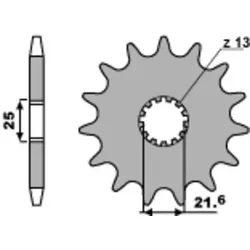 PBR Standard-Stahlkettenrad 566 - 530