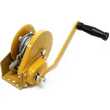 XPOtool Wiltec, Seilzug + Werkstattkran, Handseilwinde 540kg 4,2:1 17x21cm 10m Drahtseil, Seilwinde Forstseilwinde