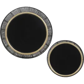 Mirrors and More Mirrors & More Beistelltisch 2er Set Mika 82750102 Metall Schwarz-Gold