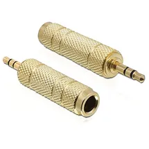 DeLock 65360 65360 Klinke Audio Adapter [1x Klinkenstecker 3.5mm - 1x Klinkenbuchse 6.35 mm Gold