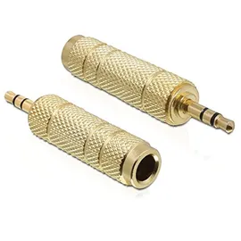 DeLock 65360 65360 Klinke Audio Adapter [1x Klinkenstecker 3.5mm - 1x Klinkenbuchse 6.35 mm Gold