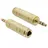 DeLock 65360 65360 Klinke Audio Adapter [1x Klinkenstecker 3.5mm - 1x Klinkenbuchse 6.35 mm Gold