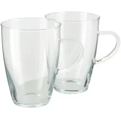Peill+Putzler 2er Set Tee-/ Kaffeegläser Lyra  Buon Giorno , transparent/klar , Borosilikatglas , Maße (cm): H: 12
