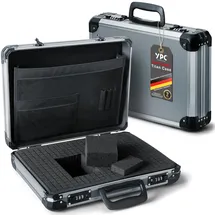 YPC Alukoffer Aluminium 40 x 30 x 10 cm grau unbestückt