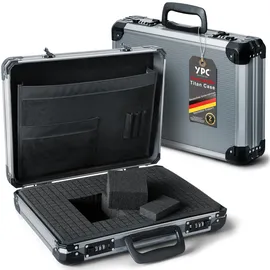 YPC Alukoffer Aluminium 40 x 30 x 10 cm grau unbestückt