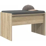 vidaXL Flurbank mit Kissen Sonoma-Eiche 63 x 38 x 40 cm