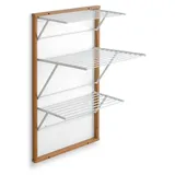 Arredamenti Italia Wäscheleine de Karim Wand, Holz - abschließbar - 16 m ausziehbare Wäscheleine - Kirsche Finish Ar-It el Herz de das Holz