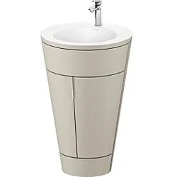 Duravit Starck 1,c-bonded Set S19512O10600000 Griff Chrom, Keramik Weiß Matt, bodenstehend, Taupe Seidenmatt, 864 x 560 x 605 mm
