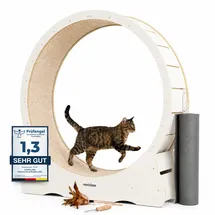 noviclass Katzenlaufrad Baghira XXL 120 cm Beige/Weiß