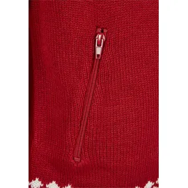 Brandit Textil Norweger Vollreißverschluss Pullover Red S