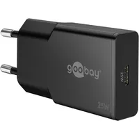 Goobay USB C Ladegerät Slim Schwarz - Adapter mit