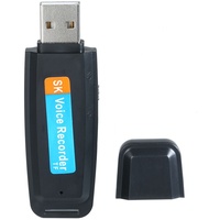 Mini-tragbarer USB-Sprachrekorder Wiederaufladbarer U-Disk-Rekorder Ein-Knopf-Aufzeichnungsspeicher Unterstuetzung 1-32G TF-Karte fuer Besprechungs...
