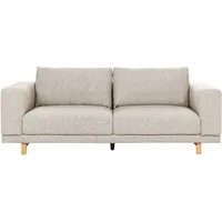 Beliani 3-Sitzer-Sofa, Beige, Textil, 220x76x84 cm, Wohnzimmer, Sofas & Couches, Sofas, 3-Sitzer Sofas
