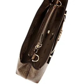 GUESS Umhängetasche Katya Crossbody Top Zip Latte Logo
