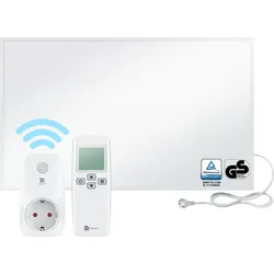 Bringer® Infrarotheizung - 800 (BRIH800) / BRTS: Smart Thermostat und Fernbedienung / Weiß