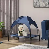 PawHut Hundebett mit Baldachin 76 x 61 x 73 cm dunkelblau