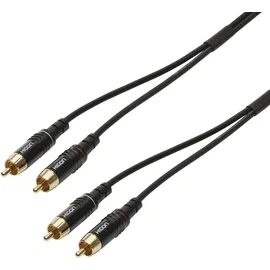 SOMMER CABLE Cinch Kabel 2x2 1m sw Hicon