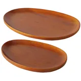Boltze Tabletts Aus Holz Torin, 20-29 Cm, 2er-set