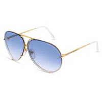 Porsche Design 8478 Herren-Sonnenbrille Vollrand Pilot Metall-Gestell, Gold