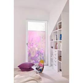Lichtblick Fensterfolie "Blumenwiese" 1 St., blickdicht, strukturiertKlebepunkte, lila (violett), B:100cm L:130cm, PVC, Fensterfolien,