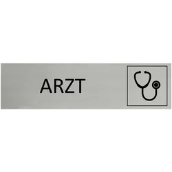CombiCraft Aluminium Türschild Arzt 165x45mm mit 3M-Tape