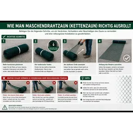 Estexo Maschendrahtzaun 1,25 x 15 m Grün