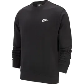 Nike Sportswear French Terry Crew Pullover Sweater, Black/White, XL