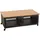 MCW Couchtisch MCW-N28, Sofatisch, Rollen 2 Fächer, 3D-Struktur Industrial Retro Metall Holz 45x120x60cm ~ schwarz, natur